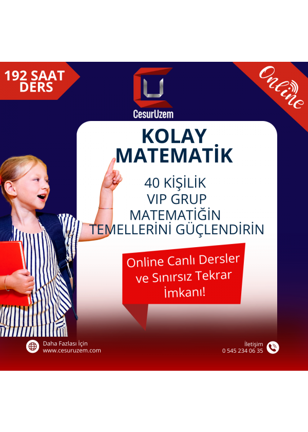  Kolay Matematik 40 Kişilik Grup	